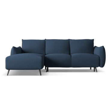 Sofa d'angle convertible Malie Tissu Royal blue