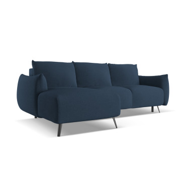 Sofa d'angle convertible Malie Tissu Royal blue