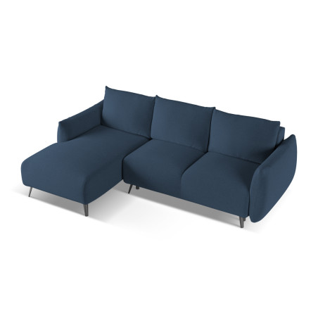 Sofa d'angle convertible Malie Tissu Royal blue