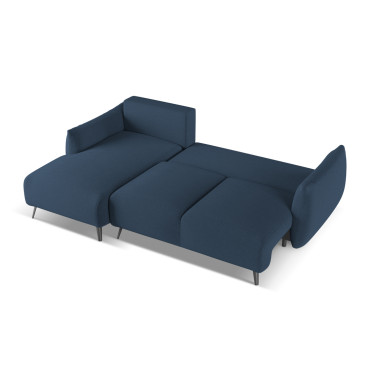 Sofa d'angle convertible Malie Tissu Royal blue