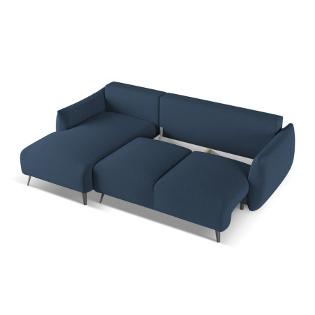 Sofa d'angle convertible Malie Tissu Royal blue