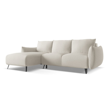 Sofa d'angle convertible Malie Tissu Silver