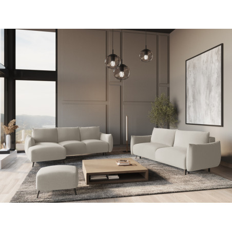 Sofa d'angle convertible Malie Tissu Silver