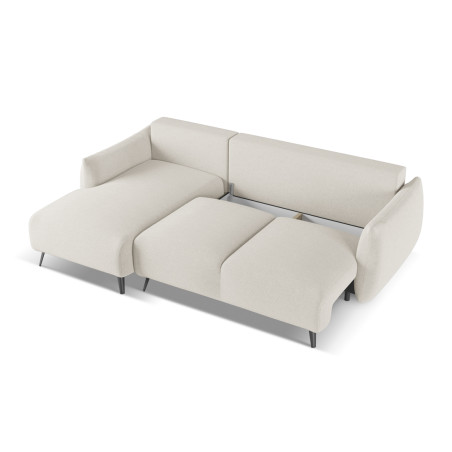 Sofa d'angle convertible Malie Tissu Silver