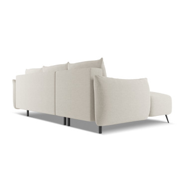 Sofa d'angle convertible Malie Tissu Silver