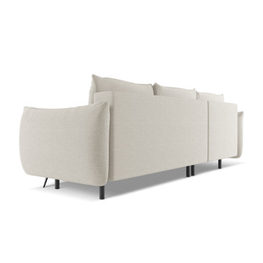 Sofa d'angle convertible Malie Tissu Silver