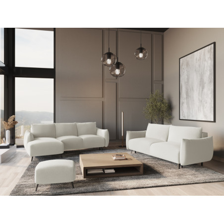 Sofa d'angle convertible Malie Tissu White