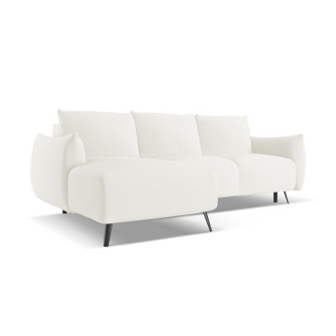 Sofa d'angle convertible Malie Tissu White