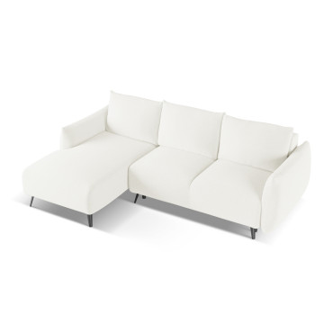 Sofa d'angle convertible Malie Tissu White