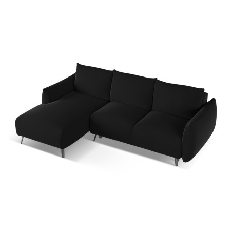 Sofa d'angle convertible Malie Velours Black