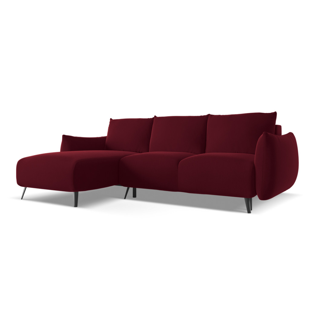 Sofa d'angle convertible Malie Velours Burgundy