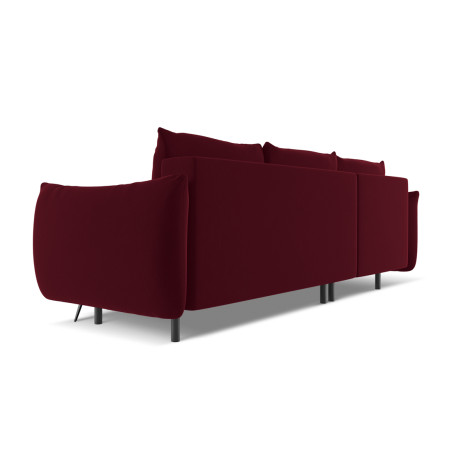 Sofa d'angle convertible Malie Velours Burgundy