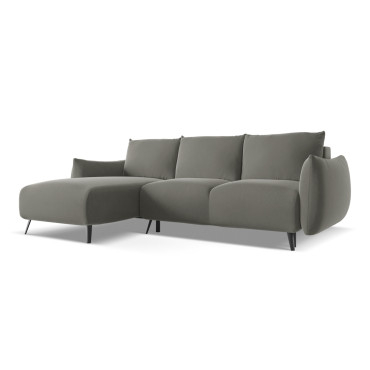 Sofa d'angle convertible Malie Velours Elephant