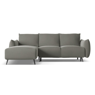 Sofa d'angle convertible Malie Velours Elephant