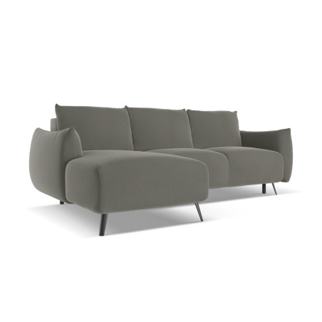 Sofa d'angle convertible Malie Velours Elephant