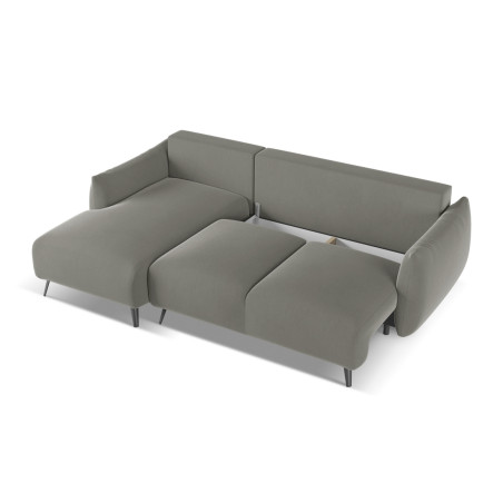 Sofa d'angle convertible Malie Velours Elephant