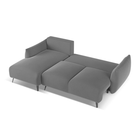 Sofa d'angle convertible Malie Velours Gray