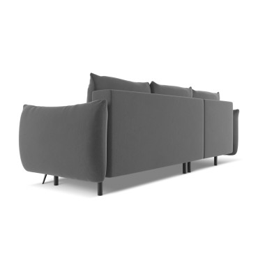 Sofa d'angle convertible Malie Velours Gray