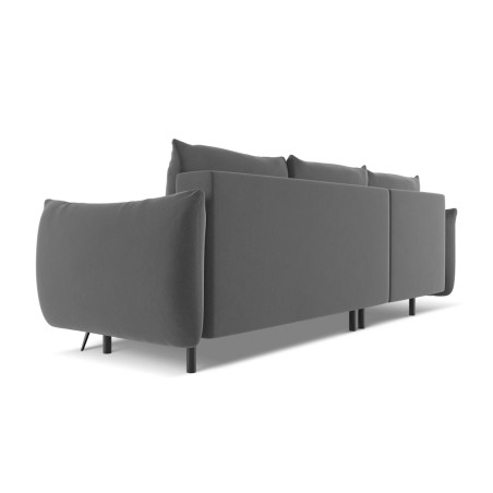 Sofa d'angle convertible Malie Velours Gray