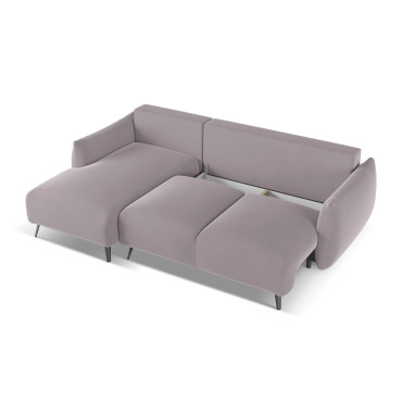 Sofa d'angle convertible Malie Velours Lavender