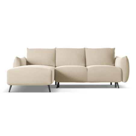 Sofa d'angle convertible Malie Velours Light beige