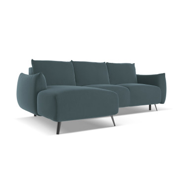 Sofa d'angle convertible Malie Velours Marine