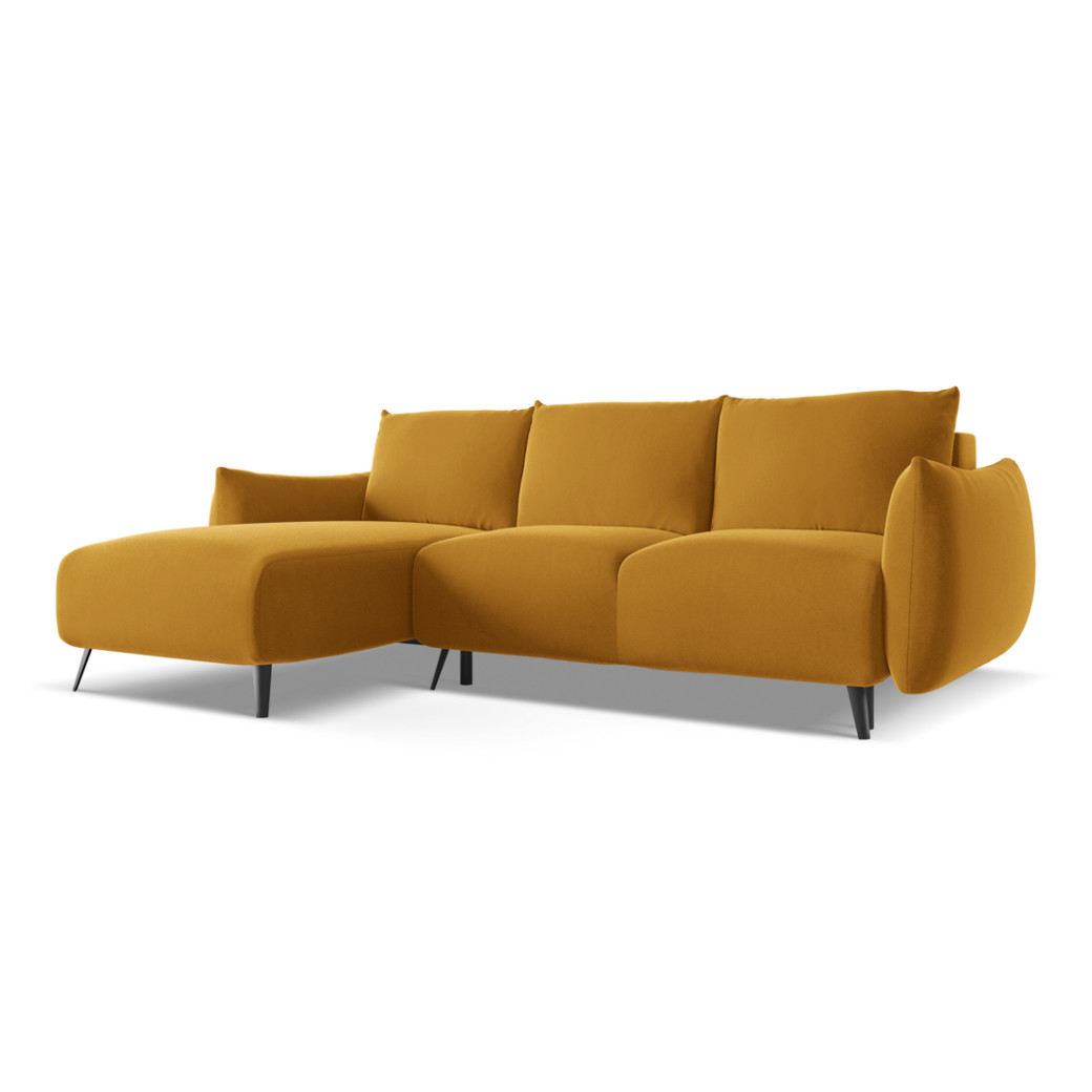 Sofa d'angle convertible Malie Velours Mustard