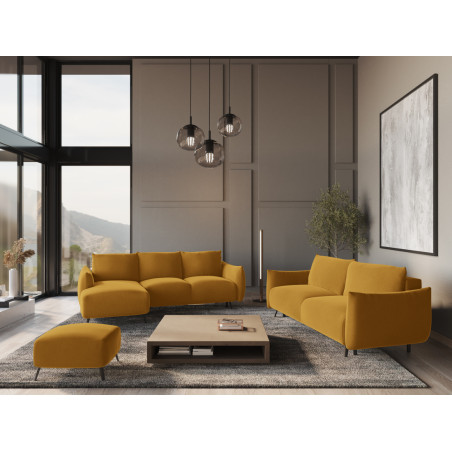 Sofa d'angle convertible Malie Velours Mustard