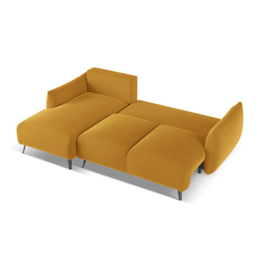 Sofa d'angle convertible Malie Velours Mustard