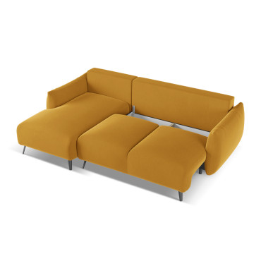 Sofa d'angle convertible Malie Velours Mustard