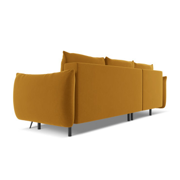 Sofa d'angle convertible Malie Velours Mustard