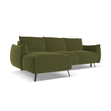 Sofa d'angle convertible Malie Velours Olive