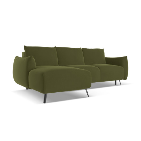 Sofa d'angle convertible Malie Velours Olive