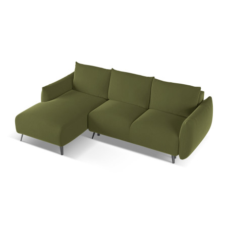 Sofa d'angle convertible Malie Velours Olive