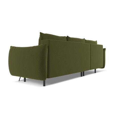 Sofa d'angle convertible Malie Velours Olive