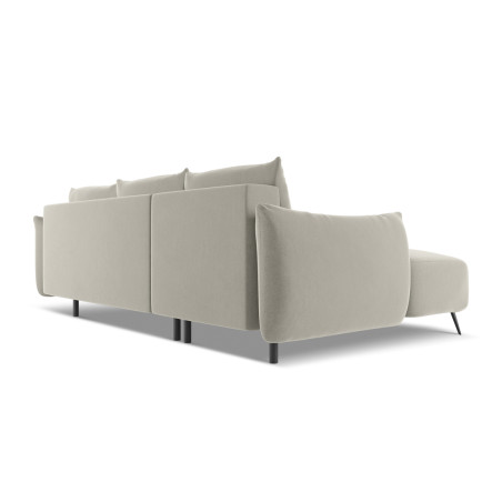 Sofa d'angle convertible Malie Velours Pearl