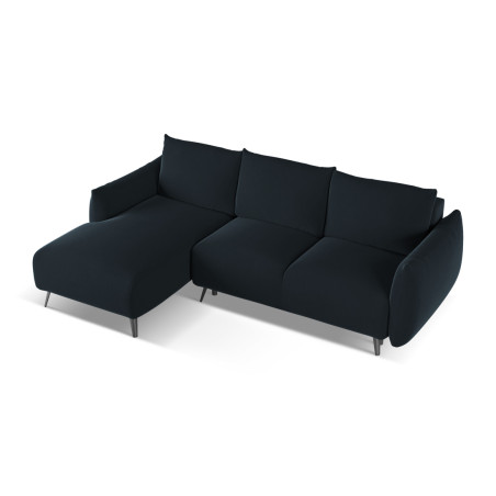 Sofa d'angle convertible Malie Velours Royal blue