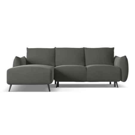 Sofa d'angle convertible Malie Velours Steel