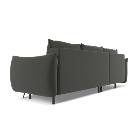 Sofa d'angle convertible Malie Velours Steel