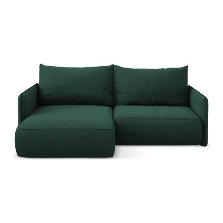 Sofa d'angle convertible Nanea Tissu Bottle green 207x148x86