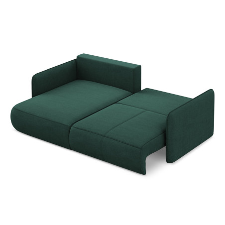 Sofa d'angle convertible Nanea Tissu Bottle green 207x148x86