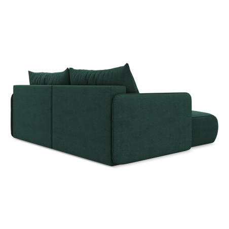 Sofa d'angle convertible Nanea Tissu Bottle green 207x148x86