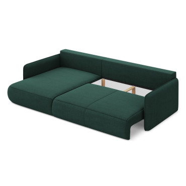 Sofa d'angle convertible Nanea Tissu Bottle green 240x148x86