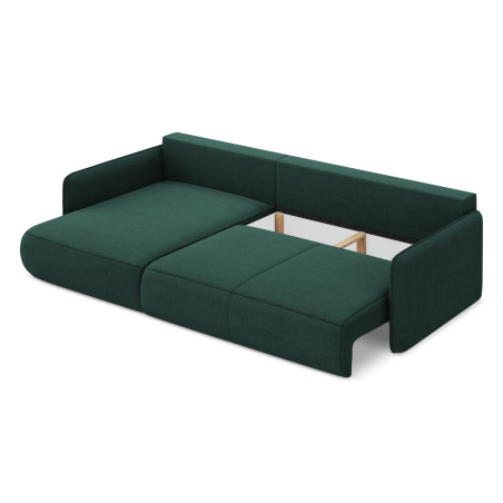 Sofa d'angle convertible Nanea Tissu Bottle green 240x148x86