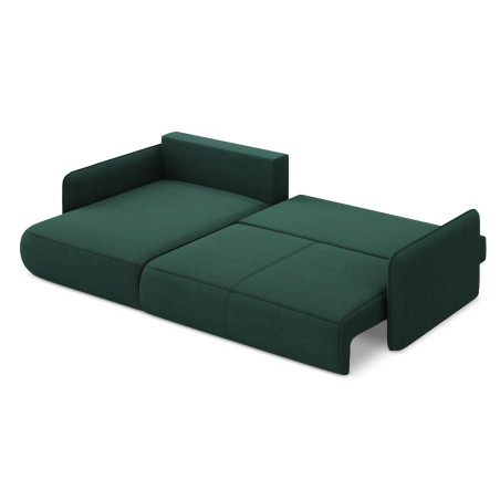 Sofa d'angle convertible Nanea Tissu Bottle green 240x148x86