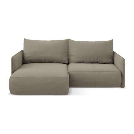 Sofa d'angle convertible Nanea Tissu Dark beige 207x148x86