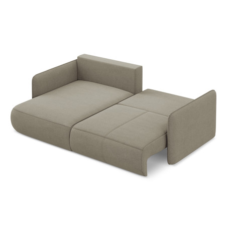 Sofa d'angle convertible Nanea Tissu Dark beige 207x148x86