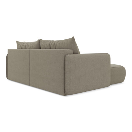 Sofa d'angle convertible Nanea Tissu Dark beige 207x148x86