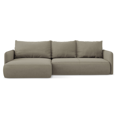 Sofa d'angle convertible Nanea Tissu Dark beige 240x148x86