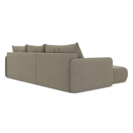 Sofa d'angle convertible Nanea Tissu Dark beige 240x148x86